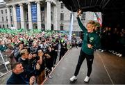 3 August 2023; Manager Vera Pauw during a Republic of Ireland homecoming event on O'Connell Street in Dublin following the FIFA Women's World Cup 2023. Photo by Stephen McCarthy/Sportsfile