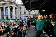 3 August 2023; Amber Barrett during a Republic of Ireland homecoming event on O'Connell Street in Dublin following the FIFA Women's World Cup 2023. Photo by Stephen McCarthy/Sportsfile