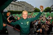 3 August 2023; Manager Vera Pauw during a Republic of Ireland homecoming event on O'Connell Street in Dublin following the FIFA Women's World Cup 2023. Photo by Stephen McCarthy/Sportsfile