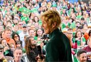 3 August 2023; Manager Vera Pauw during a Republic of Ireland homecoming event on O'Connell Street in Dublin following the FIFA Women's World Cup 2023. Photo by Stephen McCarthy/Sportsfile