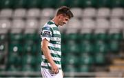 3 August 2023; Ronan Finn of Shamrock Rovers after his side's defeat in the UEFA Europa Conference League Second Qualifying Round Second Leg match between Shamrock Rovers and Ferencvaros at Tallaght Stadium in Dublin. Photo by Harry Murphy/Sportsfile