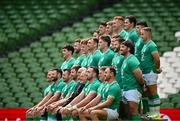 4 August 2023; The Ireland squad during an Ireland rugby captain's run at the Aviva Stadium in Dublin. Photo by Harry Murphy/Sportsfile