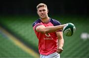 4 August 2023; Jack Crowley during an Ireland rugby captain's run at the Aviva Stadium in Dublin. Photo by Harry Murphy/Sportsfile