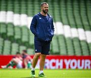 4 August 2023; Head coach Andy Farrell during an Ireland rugby captain's run at the Aviva Stadium in Dublin. Photo by Harry Murphy/Sportsfile