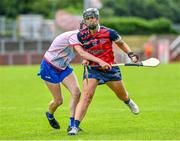 28 July 2023; Danielle Lanfear of South East during the Camogie International Cup Final Etty Kelly Cup match between South East and Coastal Virginia on day five of the FRS Recruitment GAA World Games 2023 at Celtic Park in Derry. Photo by Piaras Ó Mídheach/Sportsfile