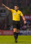 4 August 2023; Referee Rob Hennessy during the SSE Airtricity Men's Premier Division match between Bohemians and Drogheda United at Dalymount Park in Dublin. Photo by John Sheridan/Sportsfile
