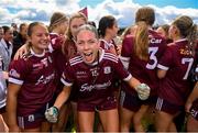 5 August 2023; Kate Thompson of Galway celebrates after the ZuCar All-Ireland Ladies Football U18 A final match between Galway and Kildare at Glennon Brothers Pearse Park in Longford. Photo by Ben McShane/Sportsfile