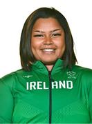 5 August 2023; Britney Arendse poses for a portrait before the final Irish Para Powerlifting World Championship team training session at the MTU Kerry Sports Academy in Tralee, Kerry. An Irish team of 7 athletes will compete in the upcoming World Para Powerlifting Championships, being held in Dubai, United Aab Emirates, from the 23rd to the 30th August. Among the squad, high performance athletes Britney Arendse and Niamh Buckley will also be attempting to achieve qualification for the 2024 Paralympic Games in Paris, France. Photo by Brendan Moran/Sportsfile