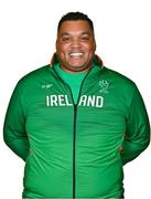 5 August 2023; Assistant coach Denver Arendse poses for a portrait before the final Irish Para Powerlifting World Championship team training session at the MTU Kerry Sports Academy in Tralee, Kerry. An Irish team of 7 athletes will compete in the upcoming World Para Powerlifting Championships, being held in Dubai, United Aab Emirates, from the 23rd to the 30th August. Among the squad, high performance athletes Britney Arendse and Niamh Buckley will also be attempting to achieve qualification for the 2024 Paralympic Games in Paris, France. Photo by Brendan Moran/Sportsfile