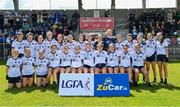 5 August 2023; The Waterford squad before the ZuCar All-Ireland Ladies Football U18 C final match between Donegal and Waterford at Kinnegad in Westmeath. Photo by Piaras Ó Mídheach/Sportsfile