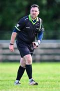 5 August 2023; Referee David Hurson during the ZuCar All-Ireland Ladies Football U18 C final match between Donegal and Waterford at Kinnegad in Westmeath. Photo by Piaras Ó Mídheach/Sportsfile