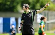5 August 2023; Referee Gavin Finnegan during the ZuCar All-Ireland Ladies Football U18 B final match between Kerry and Sligo at MacDonagh Park in Nenagh, Tipperary. Photo by Seb Daly/Sportsfile
