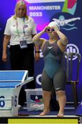 5 August 2023; Nicole Turner of Ireland before competing in Women's 100m Breaststroke SB6 final during day six of the World Para Swimming Championships 2023 at Manchester Aquatics Centre in Manchester. Photo by Paul Greenwood/Sportsfile