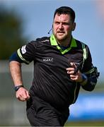 5 August 2023; Referee David Hurson during the ZuCar All-Ireland Ladies Football U18 C final match between Donegal and Waterford at Kinnegad in Westmeath. Photo by Piaras Ó Mídheach/Sportsfile