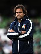 5 August 2023; Italy coach Giovanni Sanguin before the Bank of Ireland Nations Series match between Ireland and Italy at the Aviva Stadium in Dublin. Photo by Harry Murphy/Sportsfile
