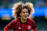 6 August 2023; Hannibal of Manchester United during the pre-season friendly match between Manchester United and Athletic Bilbao at the Aviva Stadium in Dublin. Photo by David Fitzgerald/Sportsfile