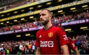 6 August 2023; Christian Eriksen of Manchester United before the pre-season friendly match between Manchester United and Athletic Bilbao at the Aviva Stadium in Dublin. Photo by David Fitzgerald/Sportsfile