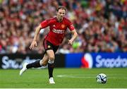 6 August 2023; Jonny Evans of Manchester United during the pre-season friendly match between Manchester United and Athletic Bilbao at the Aviva Stadium in Dublin. Photo by David Fitzgerald/Sportsfile