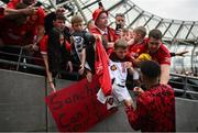 6 August 2023; Jadon Sancho of Manchester with supporters after the pre-season friendly match between Manchester United and Athletic Bilbao at the Aviva Stadium in Dublin. Photo by David Fitzgerald/Sportsfile