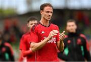 6 August 2023; Jonny Evans of Manchester United after the pre-season friendly match between Manchester United and Athletic Bilbao at the Aviva Stadium in Dublin. Photo by David Fitzgerald/Sportsfile