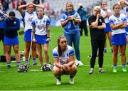 6 August 2022; Roisín Kirwan of Waterford, centre, after the Glen Dimplex All-Ireland Camogie Championship Premier Senior Final match between Waterford and Cork at Croke Park in Dublin. Photo by Stephen Marken/Sportsfile