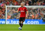 6 August 2023; Christian Eriksen of Manchester United during the pre-season friendly match between Manchester United and Athletic Bilbao at the Aviva Stadium in Dublin. Photo by David Fitzgerald/Sportsfile