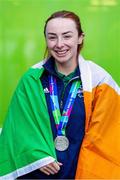 6 August 2023; Ellen Keane of Ireland with her silver medal after competing in the Women's 100m Breaststroke SB8 final during day seven of the World Para Swimming Championships 2023 at Manchester Aquatics Centre in Manchester. Photo by Paul Greenwood/Sportsfile