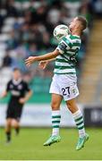 6 August 2023; Liam Burt of Shamrock Rovers during the SSE Airtricity Men's Premier Division match between Shamrock Rovers and Cork City at Tallaght Stadium in Dublin. Photo by Seb Daly/Sportsfile