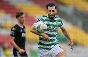 6 August 2023; Richie Towell of Shamrock Rovers during the SSE Airtricity Men's Premier Division match between Shamrock Rovers and Cork City at Tallaght Stadium in Dublin. Photo by Seb Daly/Sportsfile