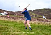 7 August 2023; Grace Fox of Laois competing in the U16 Camogie event during the 2023 M. Donnelly GAA All-Ireland Poc Fada Finals at Annaverna Mountain in the Cooley Peninsula, Ravensdale, Louth. Photo by Piaras Ó Mídheach/Sportsfile