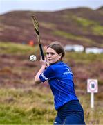 7 August 2023; Maryellen Holmes of Tipperary competing in the U16 Camogie event during the 2023 M. Donnelly GAA All-Ireland Poc Fada Finals at Annaverna Mountain in the Cooley Peninsula, Ravensdale, Louth. Photo by Piaras Ó Mídheach/Sportsfile