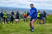 7 August 2023; Conor Woods of Down competing in the Senior Hurling event during the 2023 M. Donnelly GAA All-Ireland Poc Fada Finals at Annaverna Mountain in the Cooley Peninsula, Ravensdale, Louth. Photo by Piaras Ó Mídheach/Sportsfile