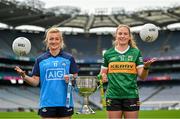 8 August 2023; In attendance at the 2023 TG4 All-Ireland Ladies Football Championship Finals Captains Day are Carla Rowe of Dublin, left, and Síofra O'Shea of Kerry at Croke Park in Dublin. Photo by Sam Barnes/Sportsfile