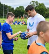 9 August 2023; Leinster player Thomas Clarkson during the Bank of Ireland Leinster Rugby Summer Camp at MU Barnhall RFC in Leixlip, Kildare. Photo by Piaras Ó Mídheach/Sportsfile