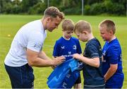 9 August 2023; Leinster player Liam Turner during the Bank of Ireland Leinster Rugby Summer Camp at MU Barnhall RFC in Leixlip, Kildare. Photo by Piaras Ó Mídheach/Sportsfile