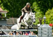 9 August 2023; Commandant Geoff Curran of Ireland competes on Glengarra Wood during Longines FEI Dublin Horse Show - Sport Ireland Classic at the RDS in Dublin. Photo by Sam Barnes/Sportsfile