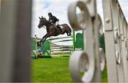 9 August 2023; Harry Charles of Great Britain competes on Aralyn Blue during Longines FEI Dublin Horse Show - Sport Ireland Classic at the RDS in Dublin. Photo by Sam Barnes/Sportsfile