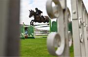 9 August 2023; Harry Charles of Great Britain competes on Aralyn Blue during Longines FEI Dublin Horse Show - Sport Ireland Classic at the RDS in Dublin. Photo by Sam Barnes/Sportsfile