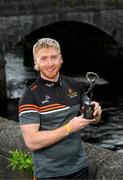 10 August 2023; PwC GAA/GPA Player of the Month for July in hurling, Cian Lynch of Limerick, with his award at PwC offices in Limerick. Photo by Stephen McCarthy/Sportsfile