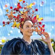 10 August 2023; Linda Malone from Athboy, Meath, ahead of the best dressed competition during the Longines FEI Dublin Horse Show at the RDS in Dublin. Photo by Sam Barnes/Sportsfile