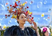 10 August 2023; Linda Malone from Athboy, Meath, ahead of the best dressed competition during the Longines FEI Dublin Horse Show at the RDS in Dublin. Photo by Sam Barnes/Sportsfile
