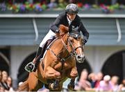 10 August 2023; Shane Breen of Ireland competes on Z7 Ipswich in the Speed Derby during the Longines FEI Dublin Horse Show at the RDS in Dublin. Photo by Sam Barnes/Sportsfile