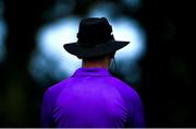 10 August 2023; Umpire Johnny Kennedy during the Evoke Super 50 Cup match between Dragons and Typhoons at The Hills Cricket Club in Dublin. Photo by Tyler Miller/Sportsfile