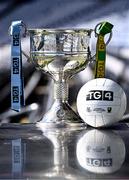 11 August 2023; The Brendan Martin Cup and the official matchday ball are seen ahead of next Sunday’s TG4 All-Ireland Ladies Senior Football Championship Final at Croke Park, Dublin. Photo by Piaras Ó Mídheach/Sportsfile