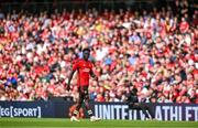 6 August 2023; Omari Forson of Manchester United during the pre-season friendly match between Manchester United and Athletic Bilbao at the Aviva Stadium in Dublin. Photo by Ben McShane/Sportsfile