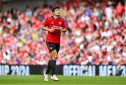 6 August 2023; Harry Maguire of Manchester United during the pre-season friendly match between Manchester United and Athletic Bilbao at the Aviva Stadium in Dublin. Photo by Ben McShane/Sportsfile