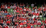 6 August 2023; Supporters take their seats before the pre-season friendly match between Manchester United and Athletic Bilbao at the Aviva Stadium in Dublin. Photo by Ben McShane/Sportsfile