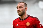 6 August 2023; Christian Eriksen of Manchester United during the pre-season friendly match between Manchester United and Athletic Bilbao at the Aviva Stadium in Dublin. Photo by Ben McShane/Sportsfile