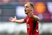 6 August 2023; Donny van de Beek of Manchester United during the pre-season friendly match between Manchester United and Athletic Bilbao at the Aviva Stadium in Dublin. Photo by Ben McShane/Sportsfile