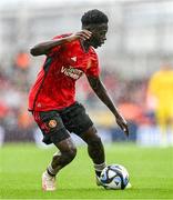 6 August 2023; Omari Forson of Manchester United during the pre-season friendly match between Manchester United and Athletic Bilbao at the Aviva Stadium in Dublin. Photo by Ben McShane/Sportsfile